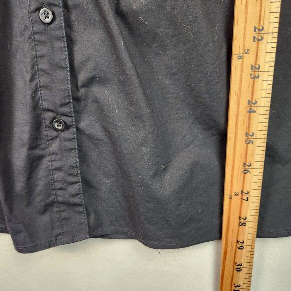 Caffe Marrakesh Club Resort V Neck Black Tunic Women’s Size Med Pintuck EUC - Picture 11 of 16